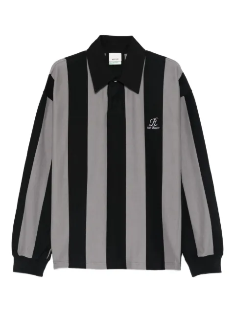AGOLDE vertical-stripe polo shirt