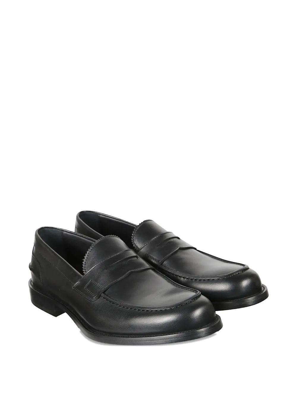 Baldinini Leren loafers Zwart