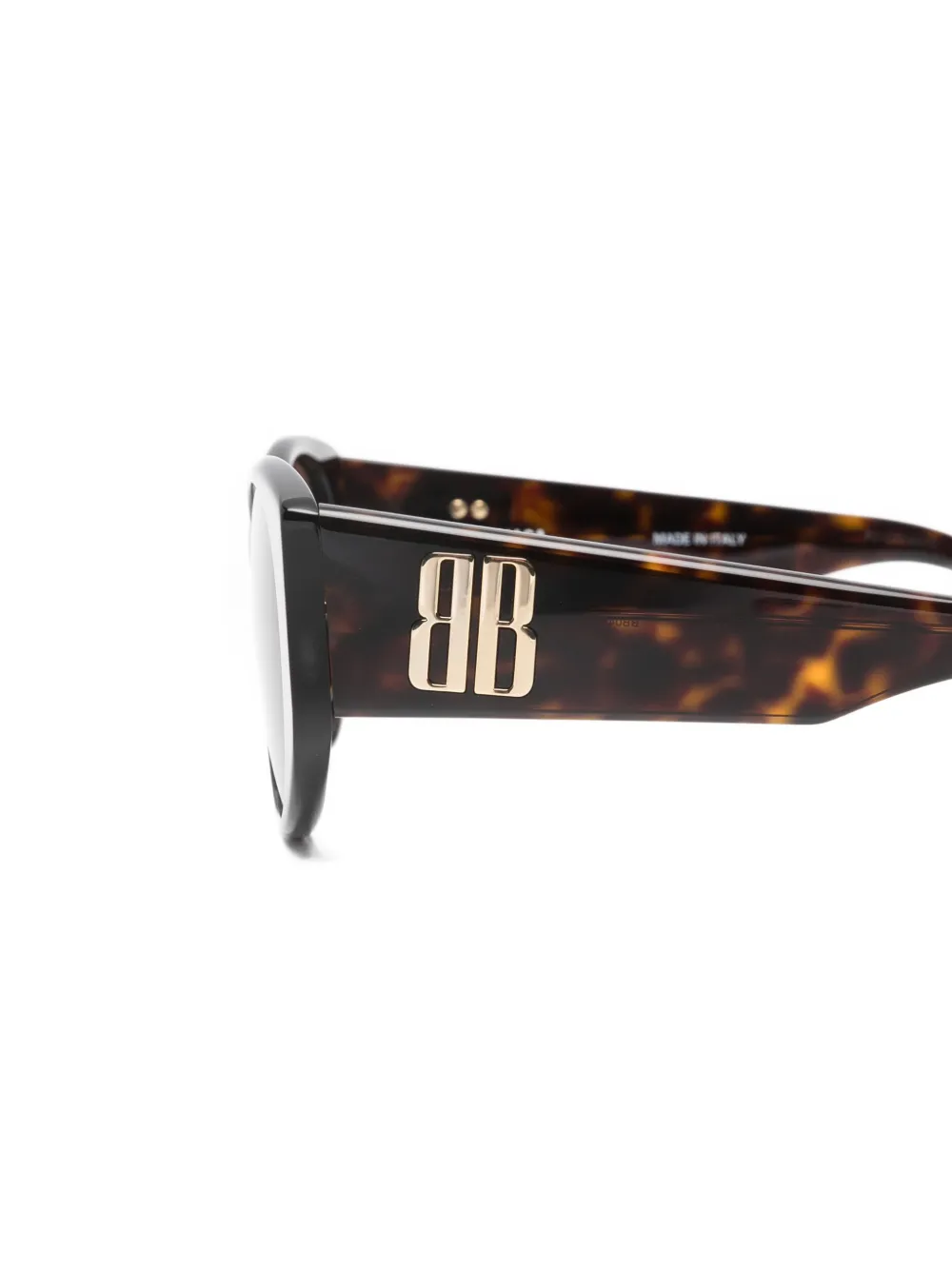 Balenciaga Eyewear Zonnebril met geometrisch montuur Bruin
