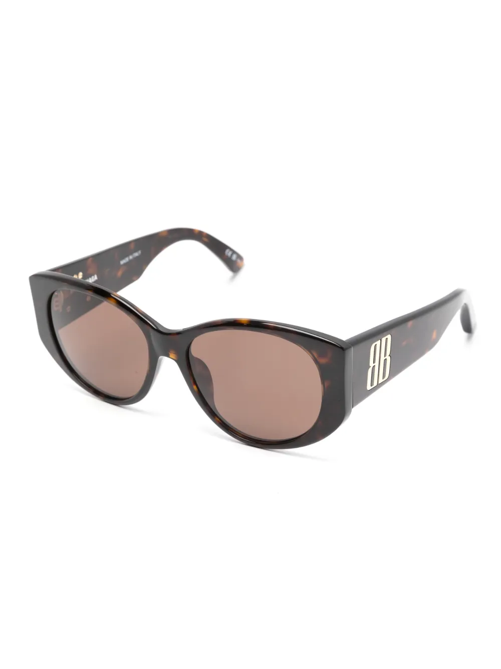 Balenciaga Eyewear Zonnebril met geometrisch montuur - Bruin