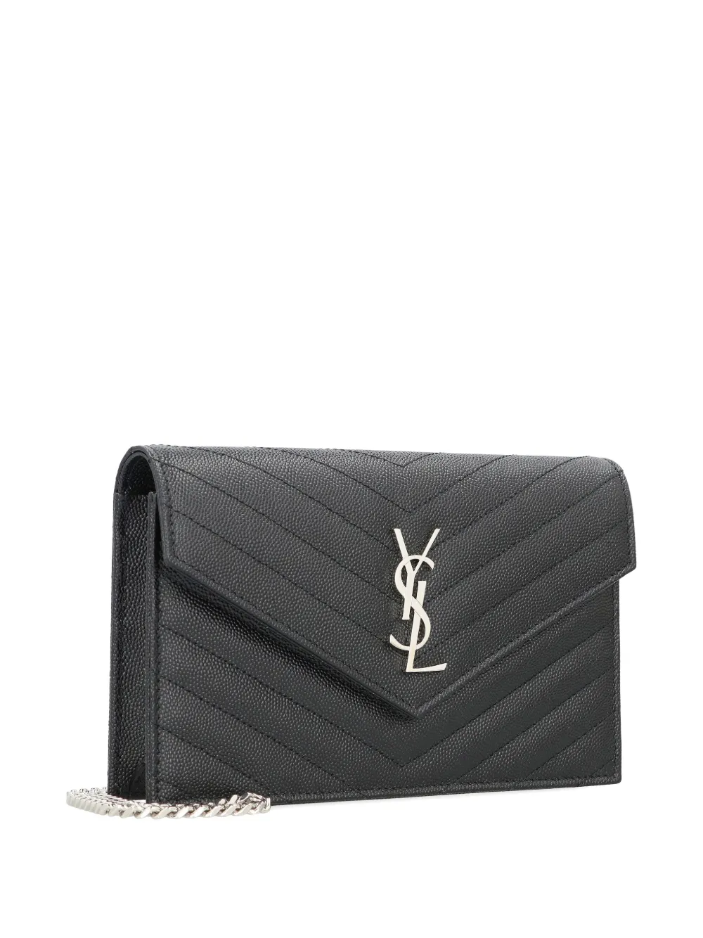 Saint Laurent Mini Cassandre Logo-detail Envelope Cross Body Bag In Black