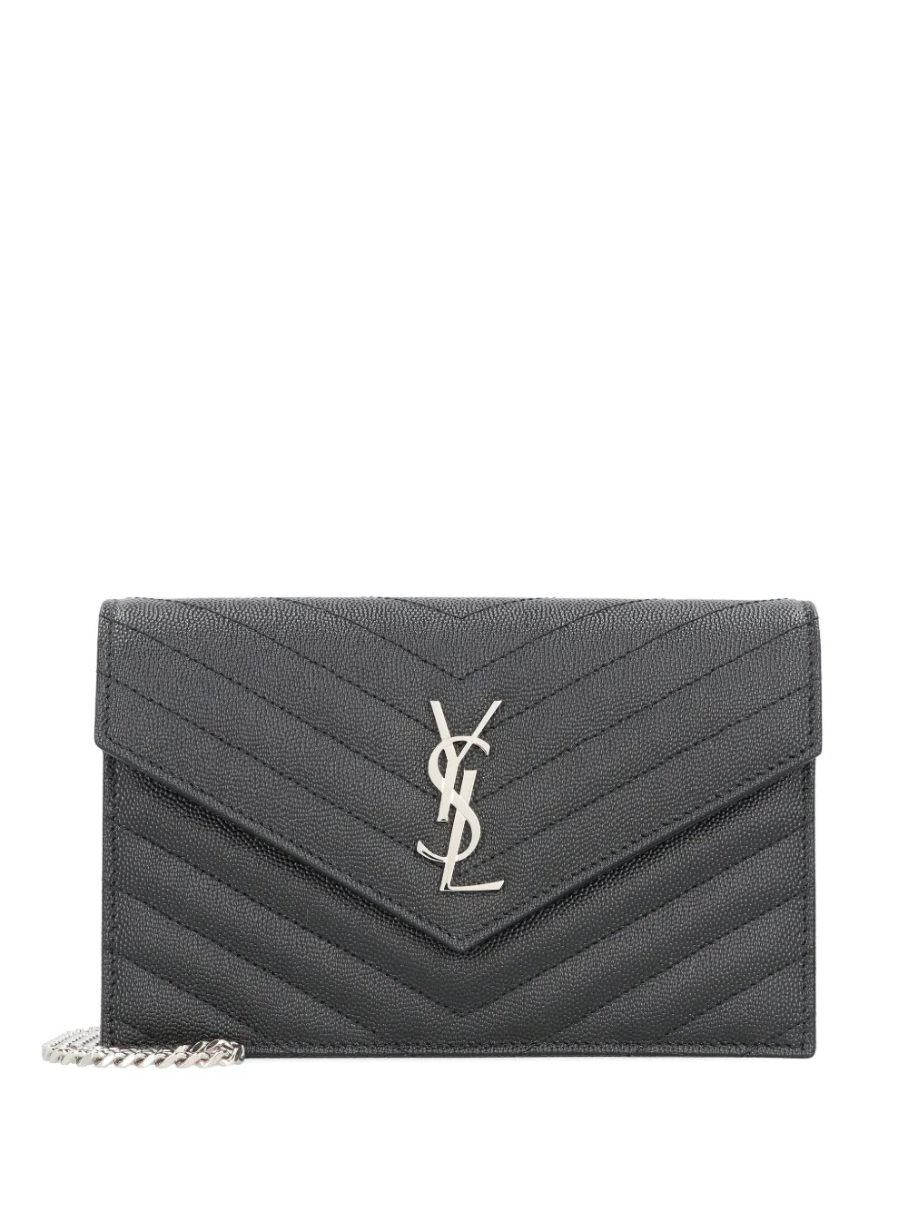 Saint Laurent Mini Cassandre Logo-detail Envelope Cross Body Bag In Black
