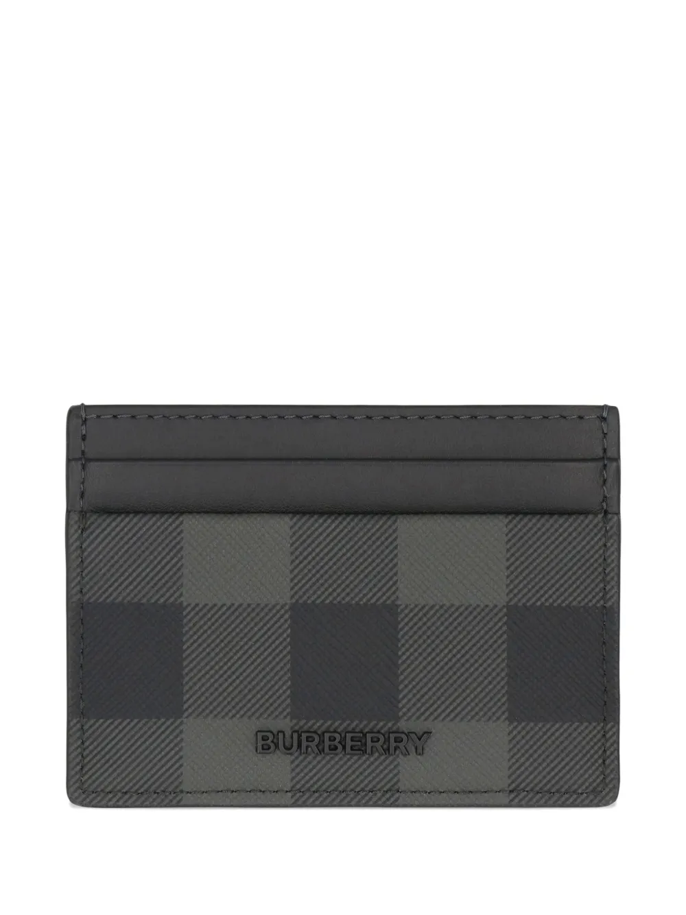 Burberry check card holder - Grigio