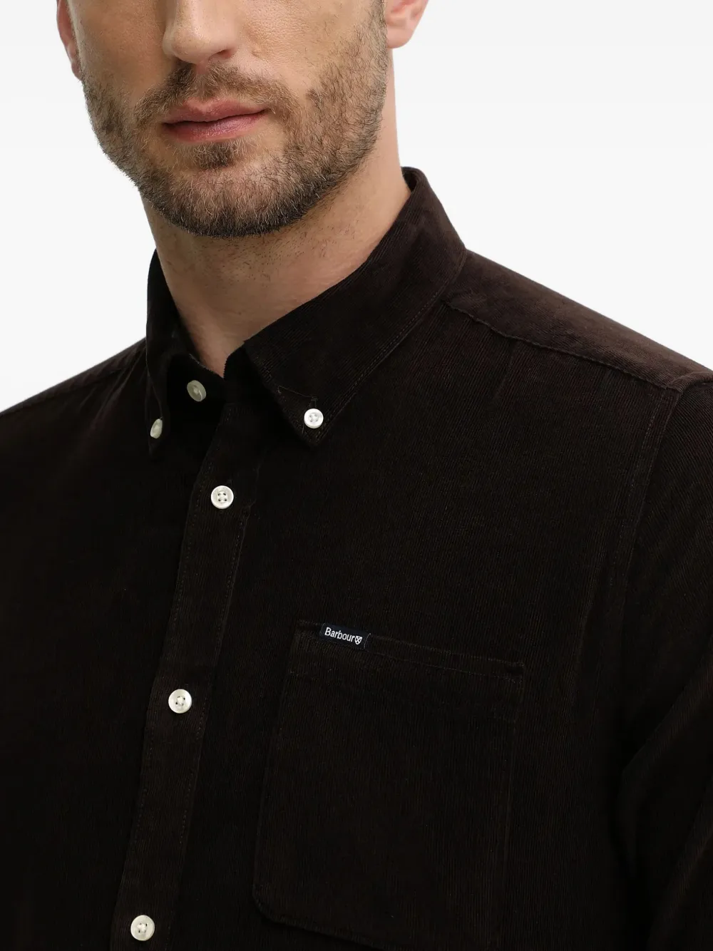 Barbour Ramsey Pocket Corduroy Shirt In Brown