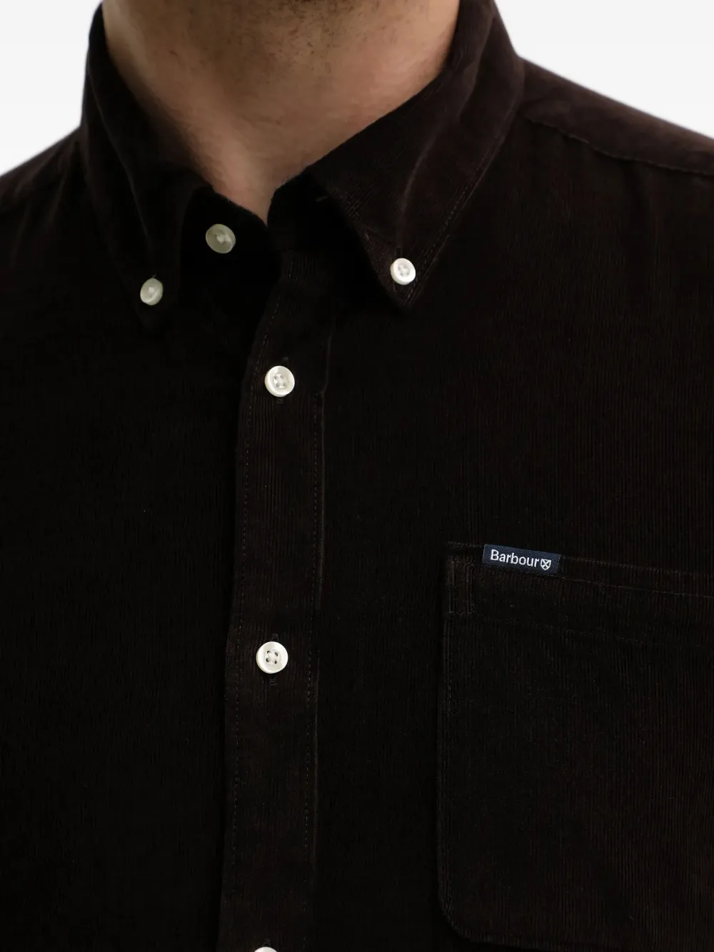 Barbour Ramsey Pocket Corduroy Shirt In Brown