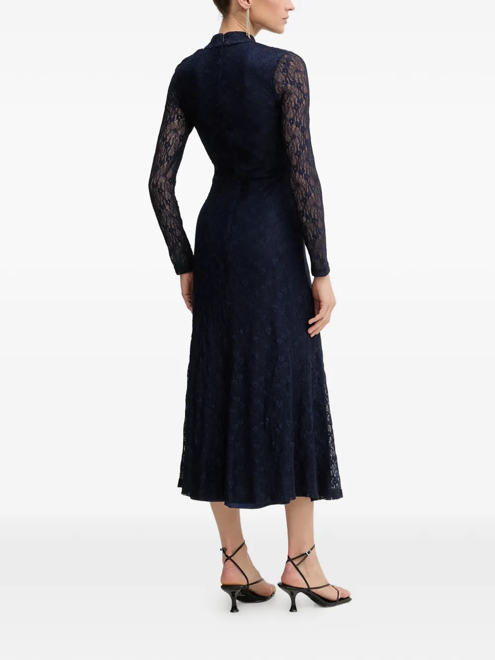 Ola Lace Long-Sleeve Midi Dress