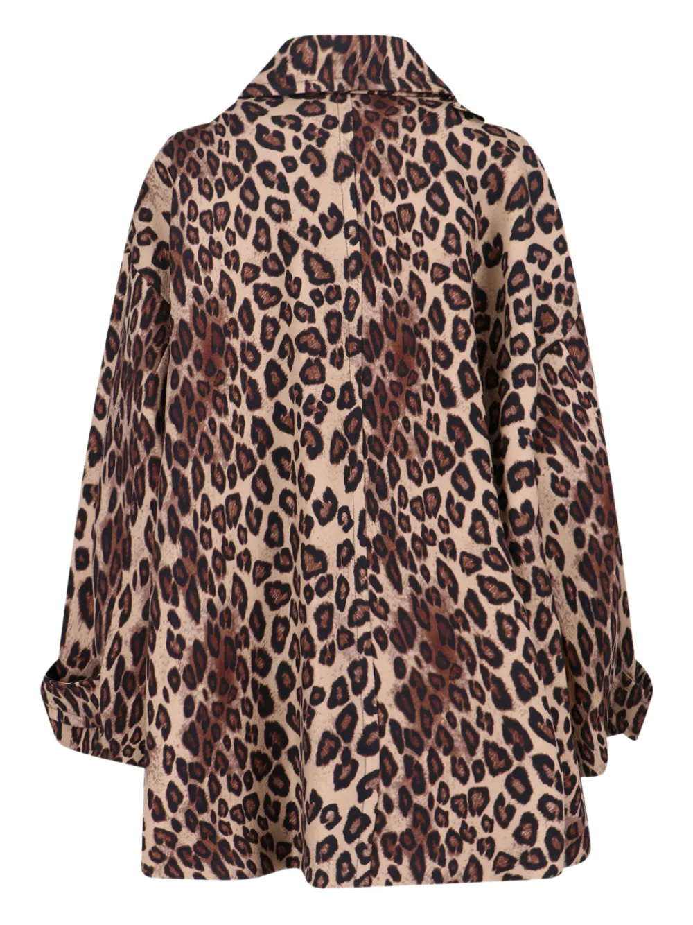 Alberto Biani button-up leopard-print coat | Double Breasted & Peacoats | Image 2