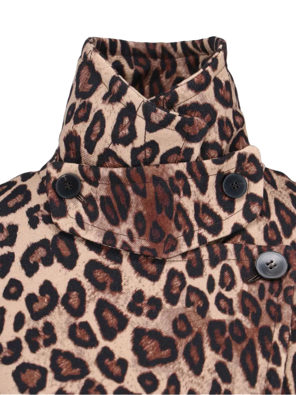 Alberto Biani Button-up jas met luipaardprint Beige