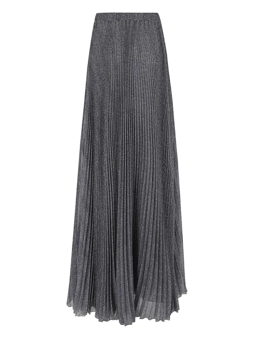 Ermanno Scervino Pleated Maxi Skirt In Gray