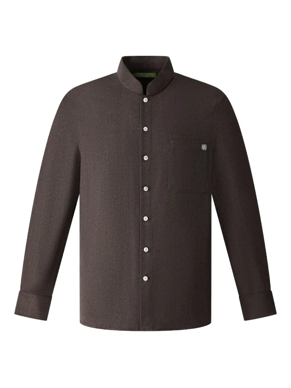 Shanghai Tang buttoned wool shirt | Brown | Image 1