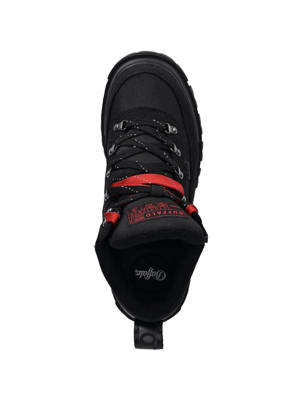 Buffalo Aspha gewatteerde laarzen met chunky zool Zwart