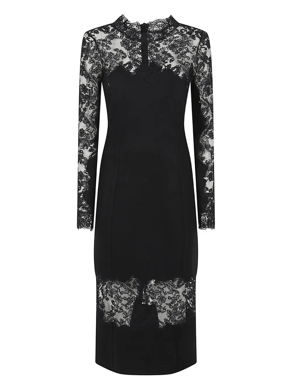 Ermanno Scervino Lace Wool Dress In Multi