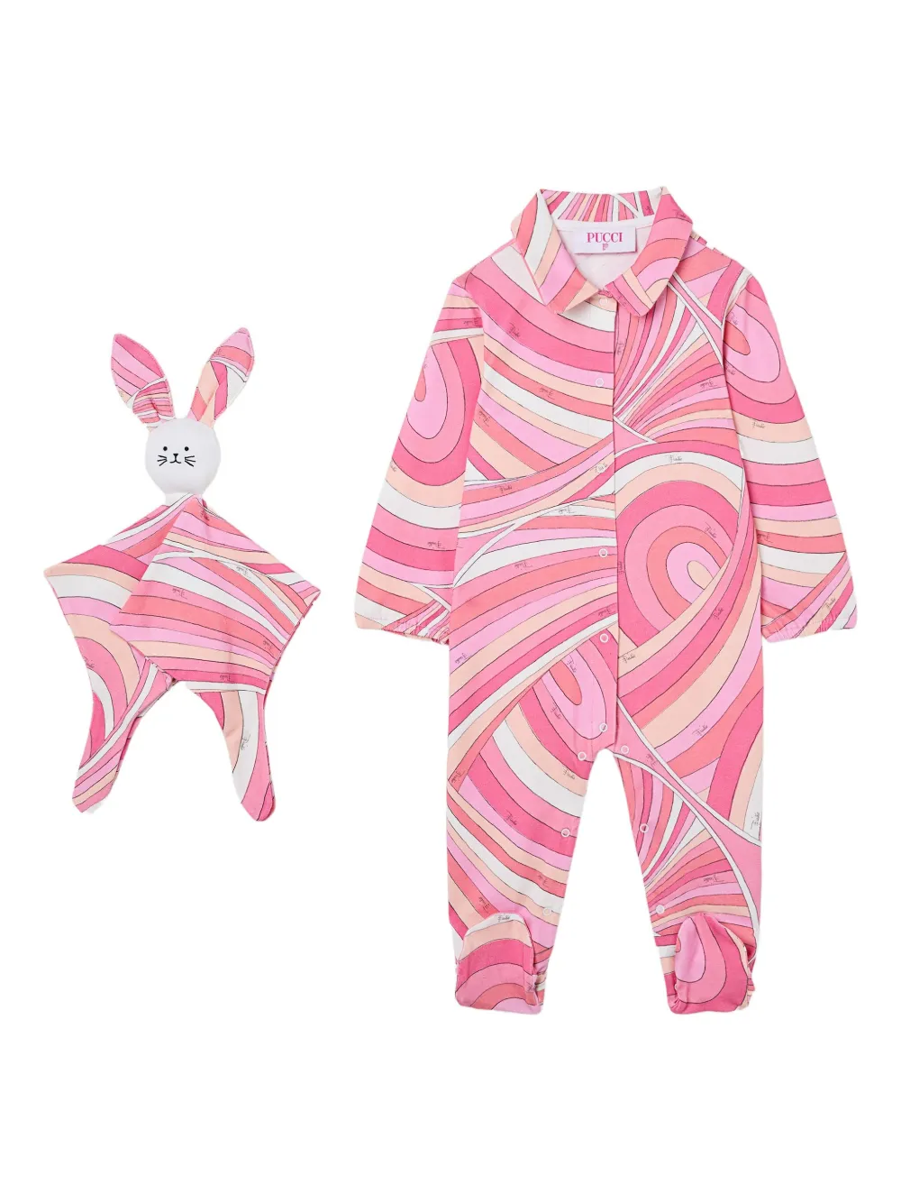 PUCCI Junior Iride-print babygrow set | Pink | Image 1