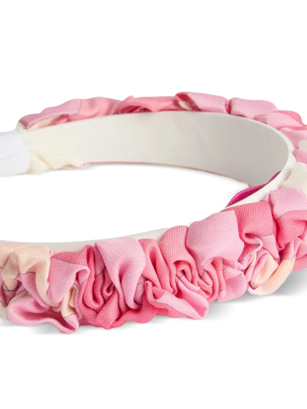 PUCCI Junior Haarband met Mormo-print en ruches Roze