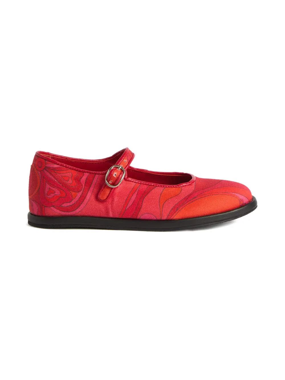 PUCCI Junior Orchidee-print ballet flats - Rood