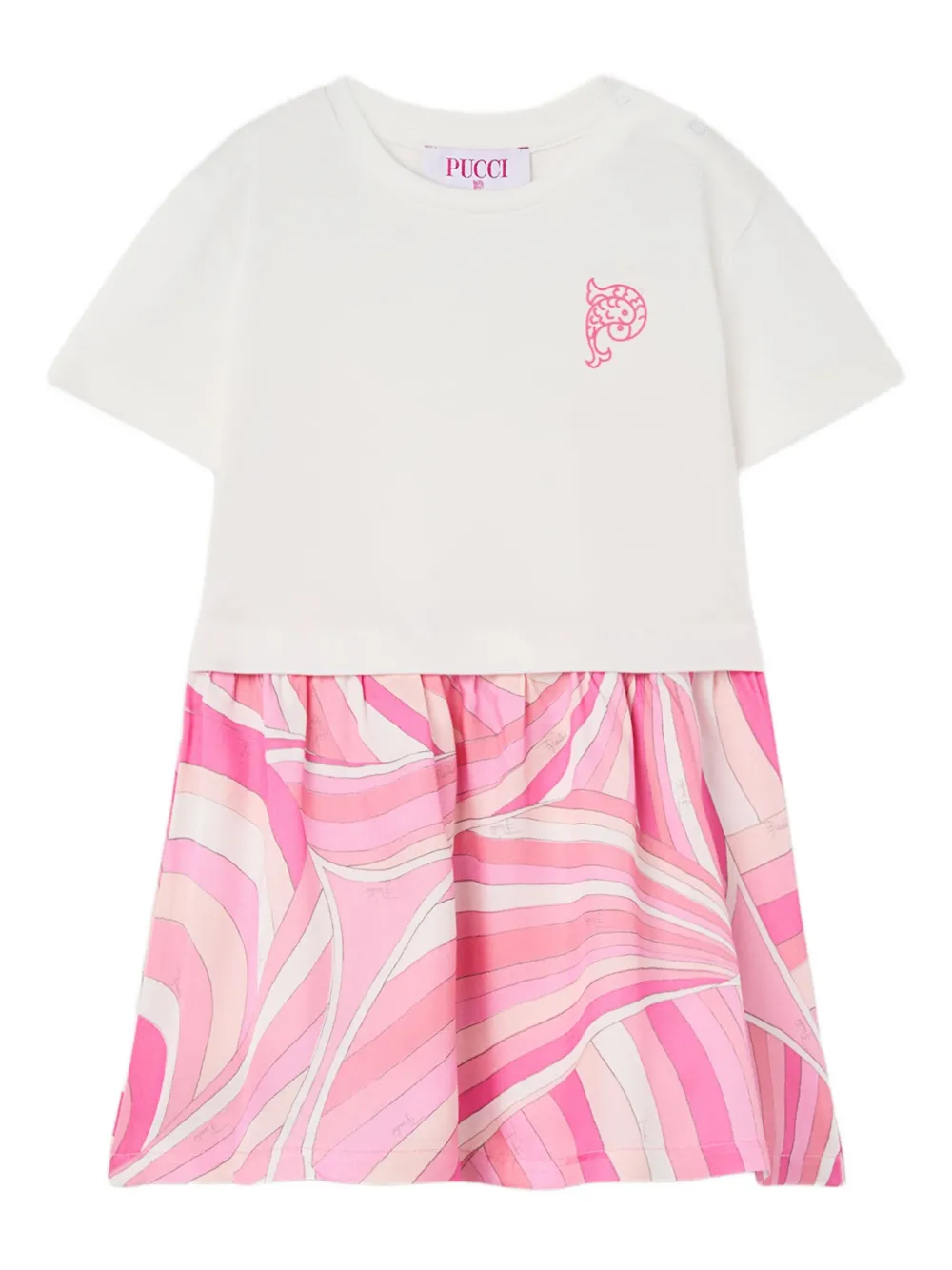 PUCCI Junior Marmo-print dress | White | Image 1