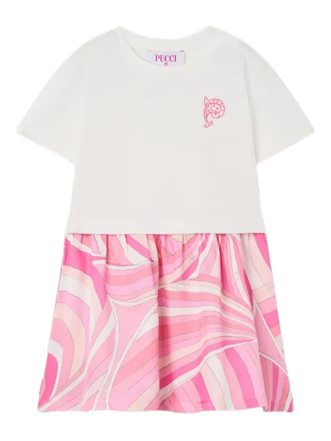 PUCCI Junior robe à imprimé Marmo