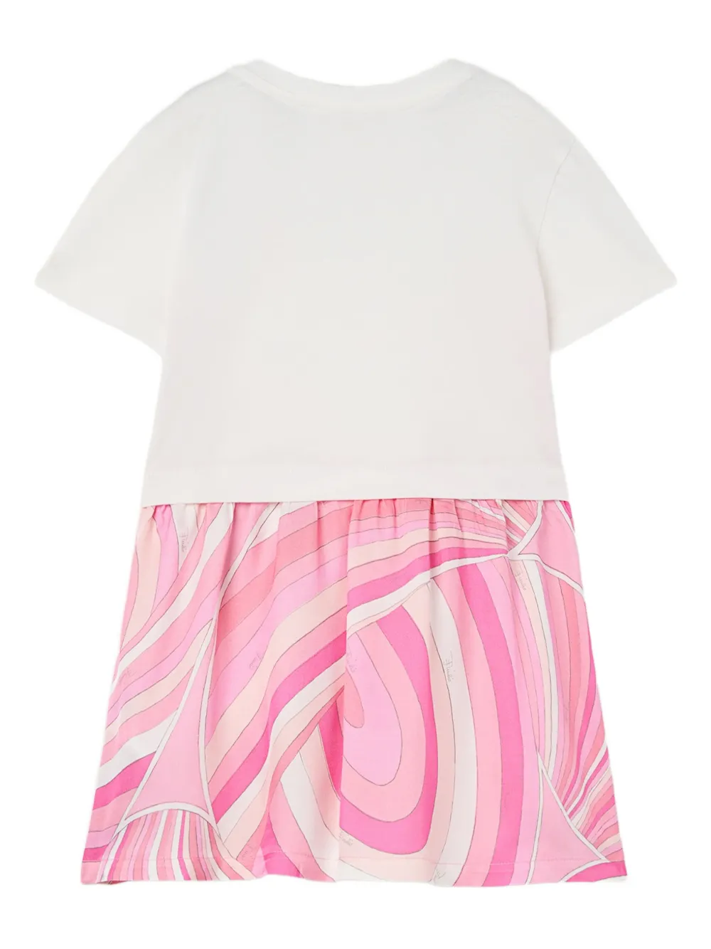 PUCCI Junior Marmo-print dress - Wit