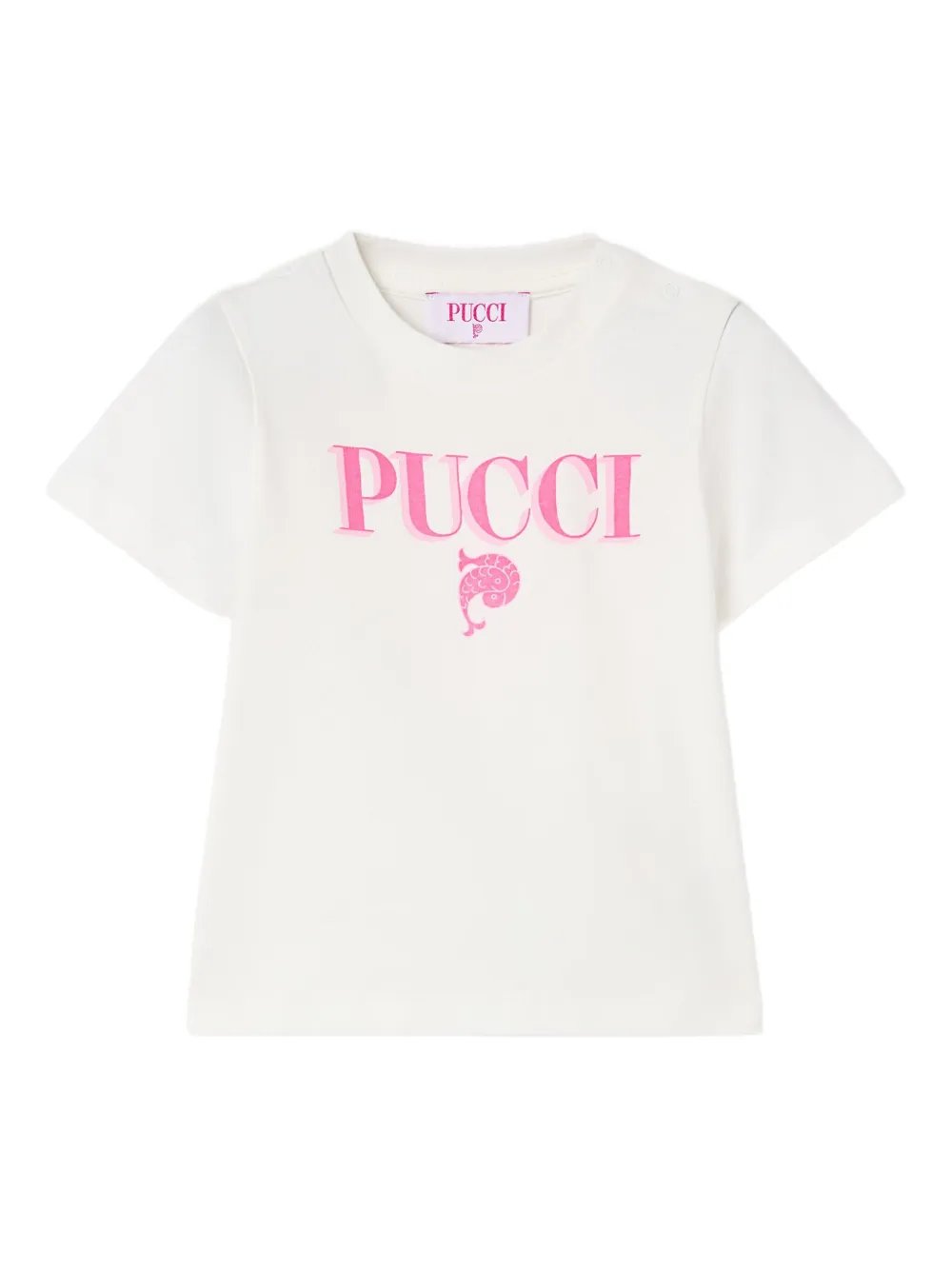 Pucci Junior Logo-print T-shirt In White