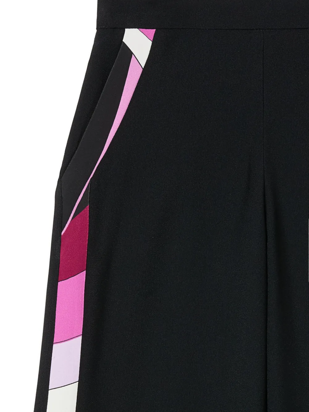 Pucci Junior Printed Stripes Trousers In Black