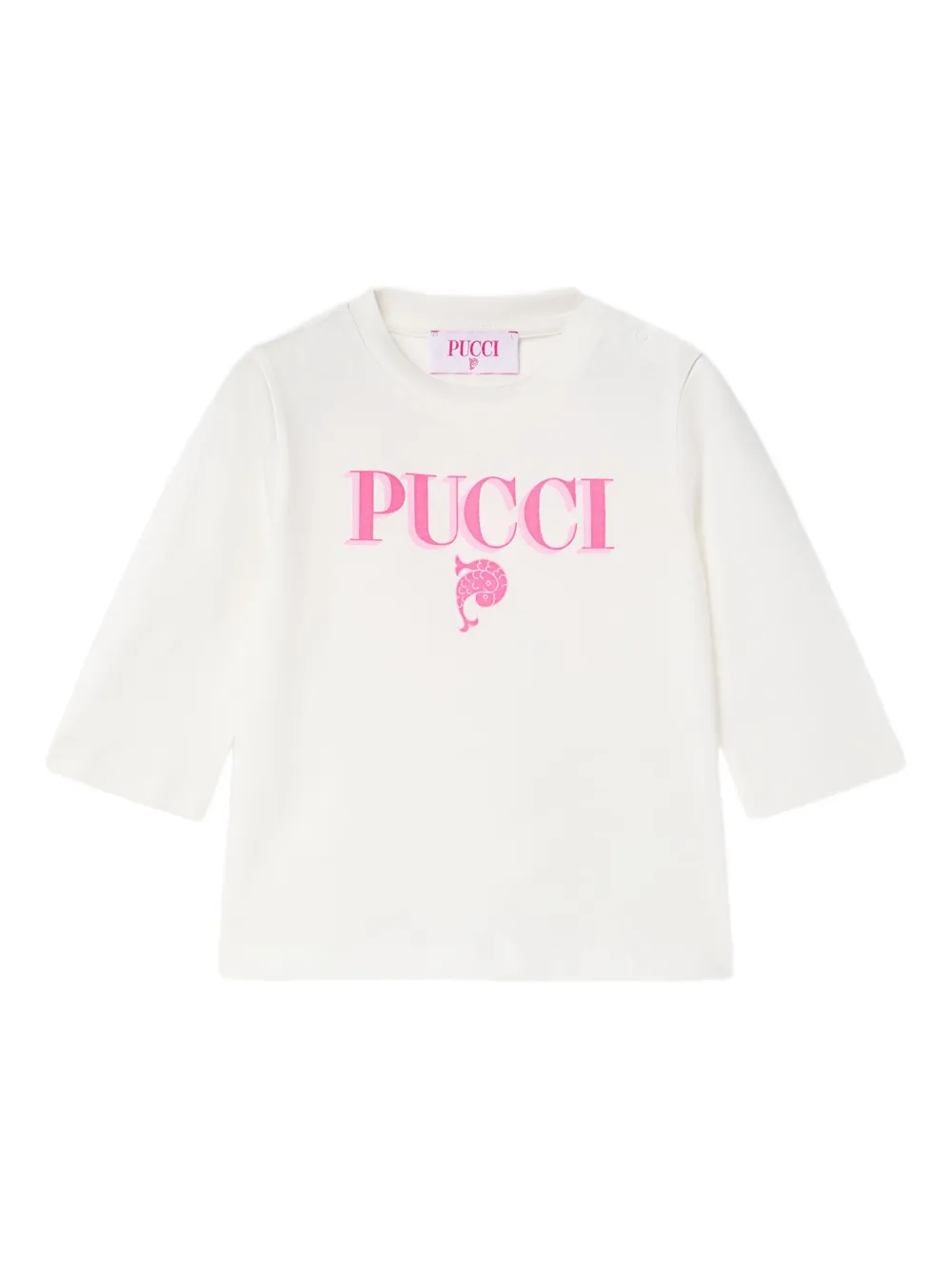 PUCCI Junior playera con logo estampado | blanco | Image 1