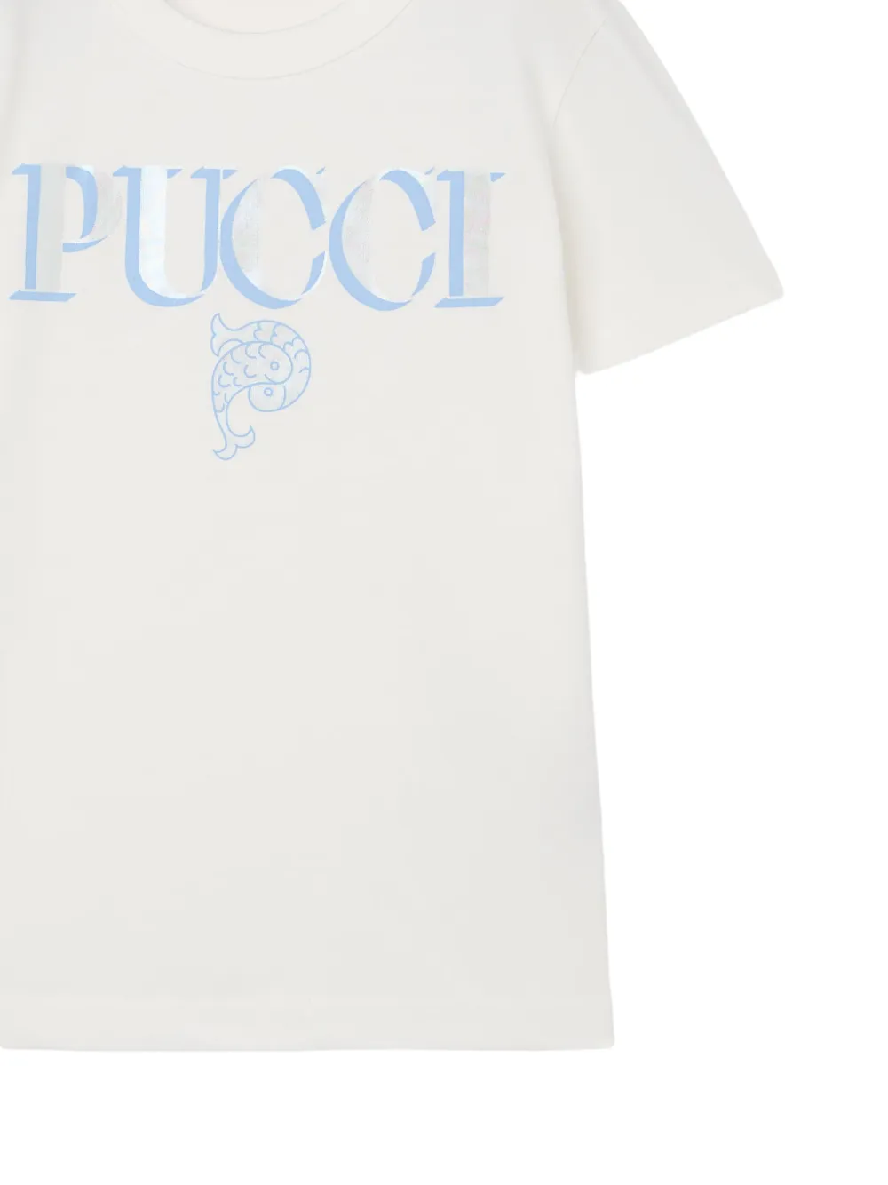 Pucci Junior Logo-print T-shirt In White
