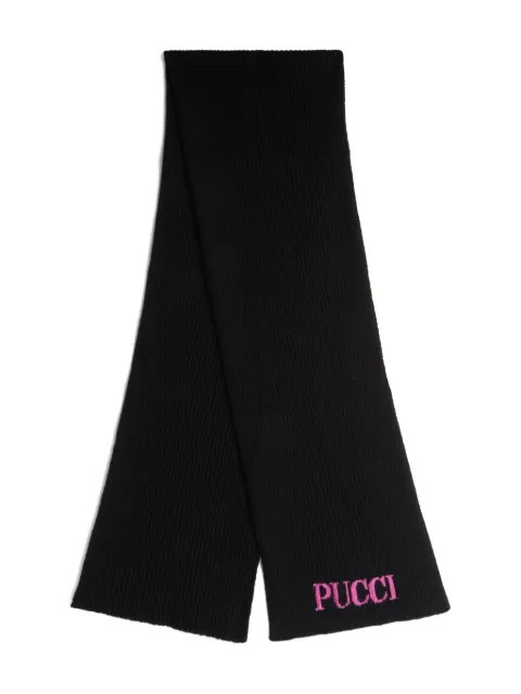 PUCCI Junior mascada con logo en jacquard