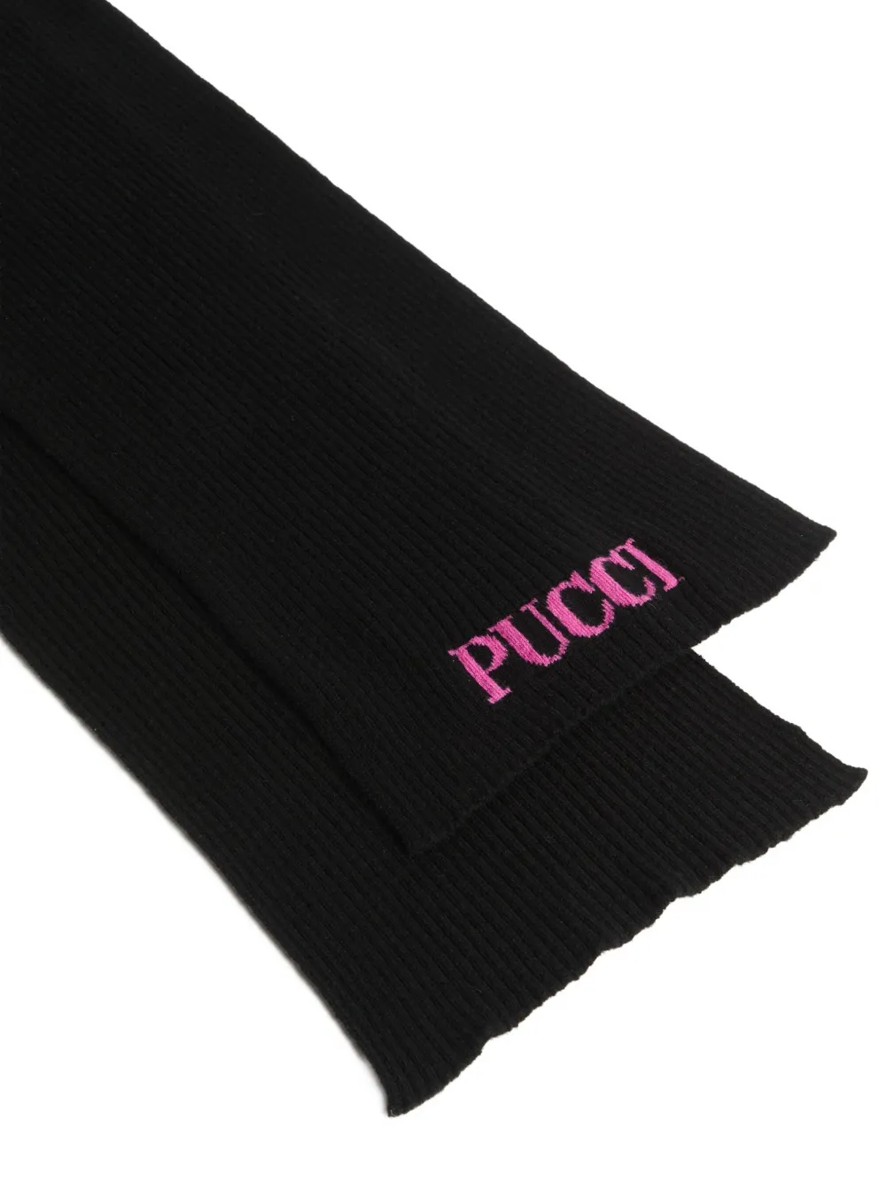 Pucci Junior Logo-jacquard Scarf In Black