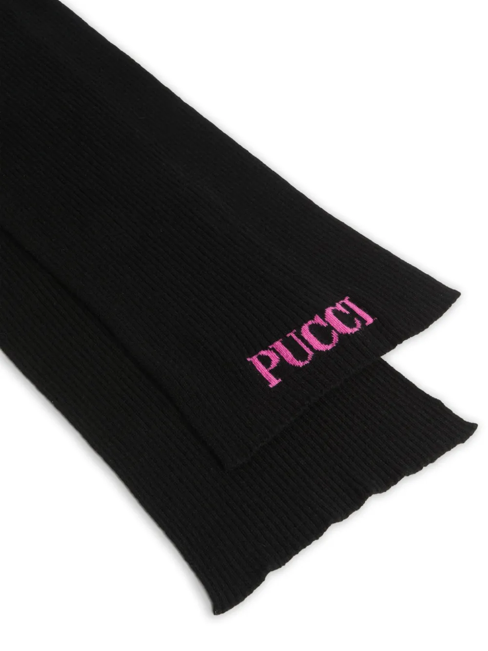 PUCCI Junior Sjaal met logo-jacquard Zwart