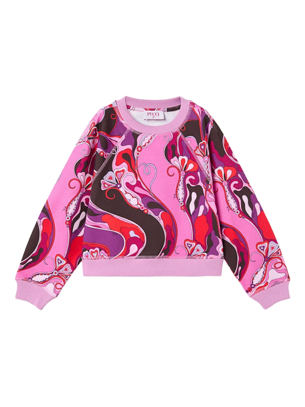 PUCCI Junior Orchidee-print sweatshirt | Pink | Image 1