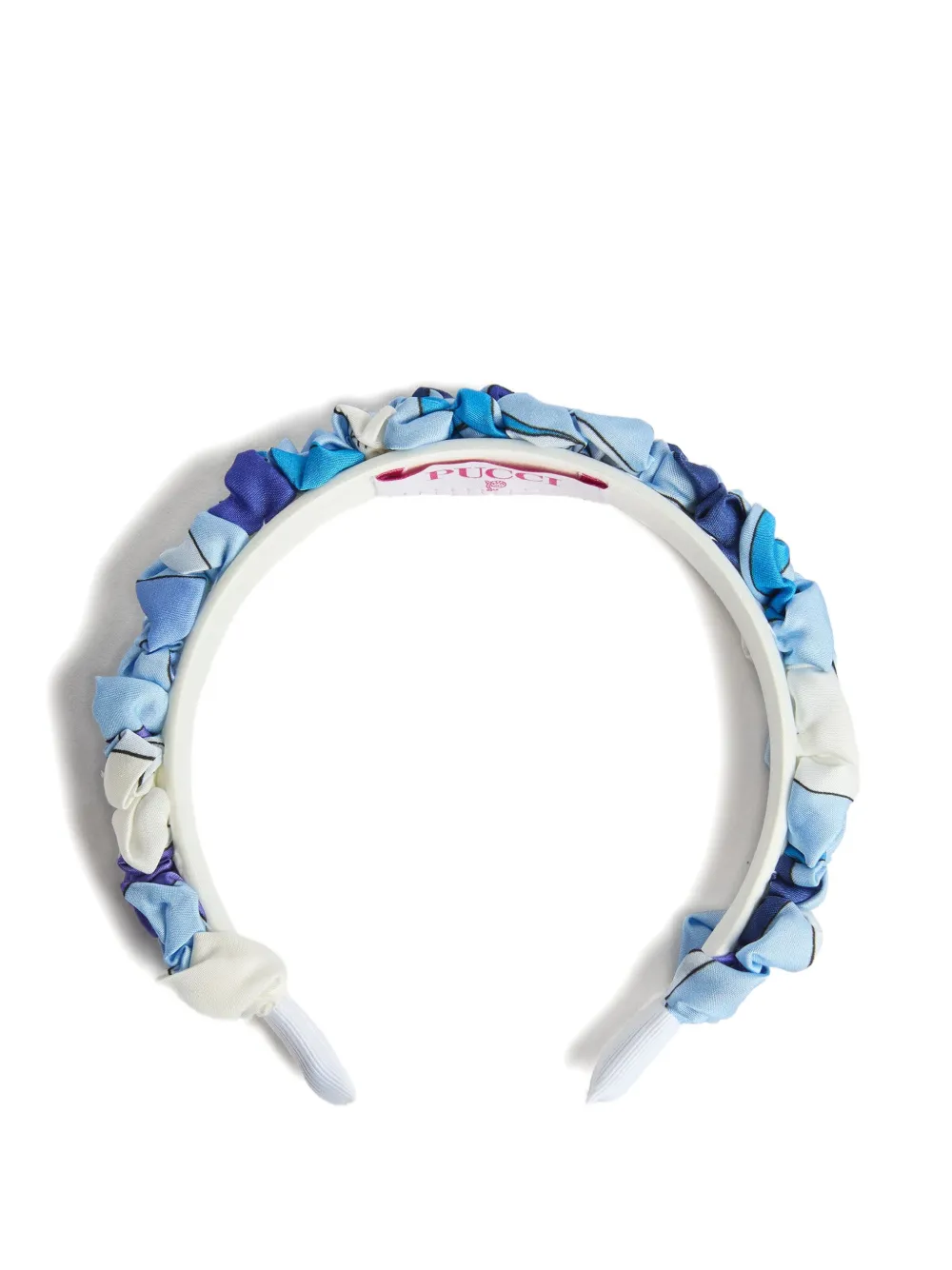 Pucci Junior Marmo-print Headband In Blue