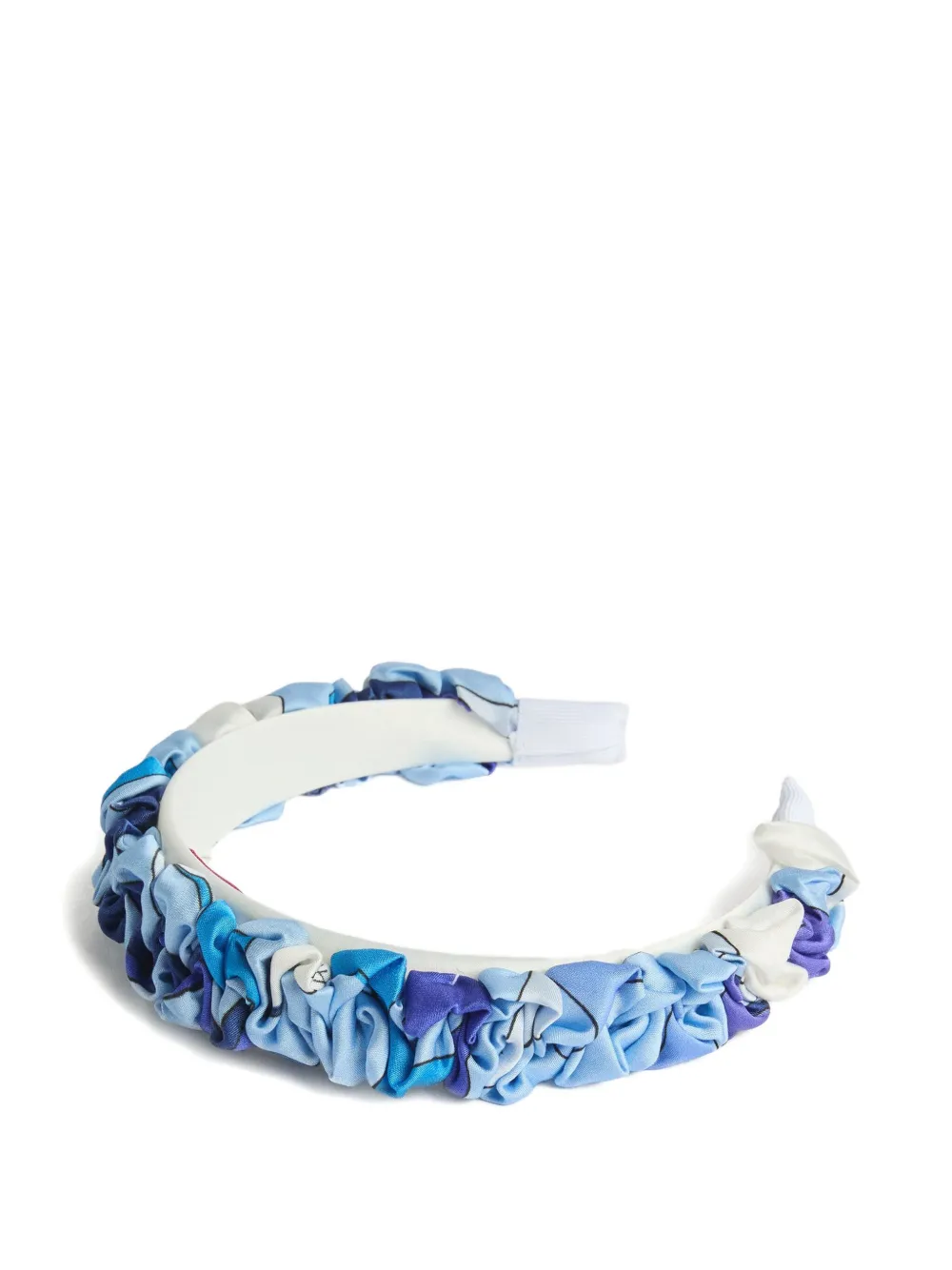 Pucci Junior Marmo-print Headband In Blue