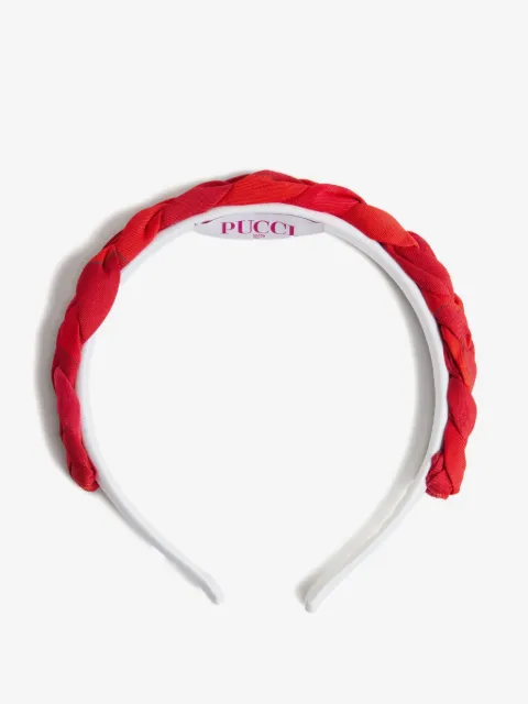 PUCCI Junior Marmo-print braided hairband