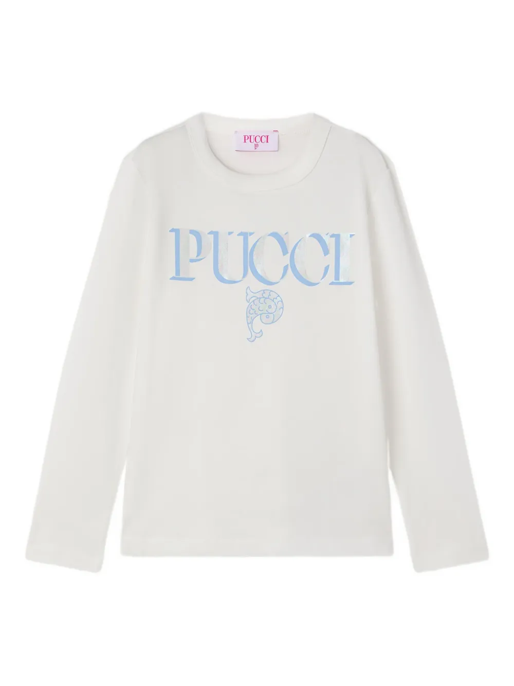 Pucci Junior Long-sleeve T-shirt In White