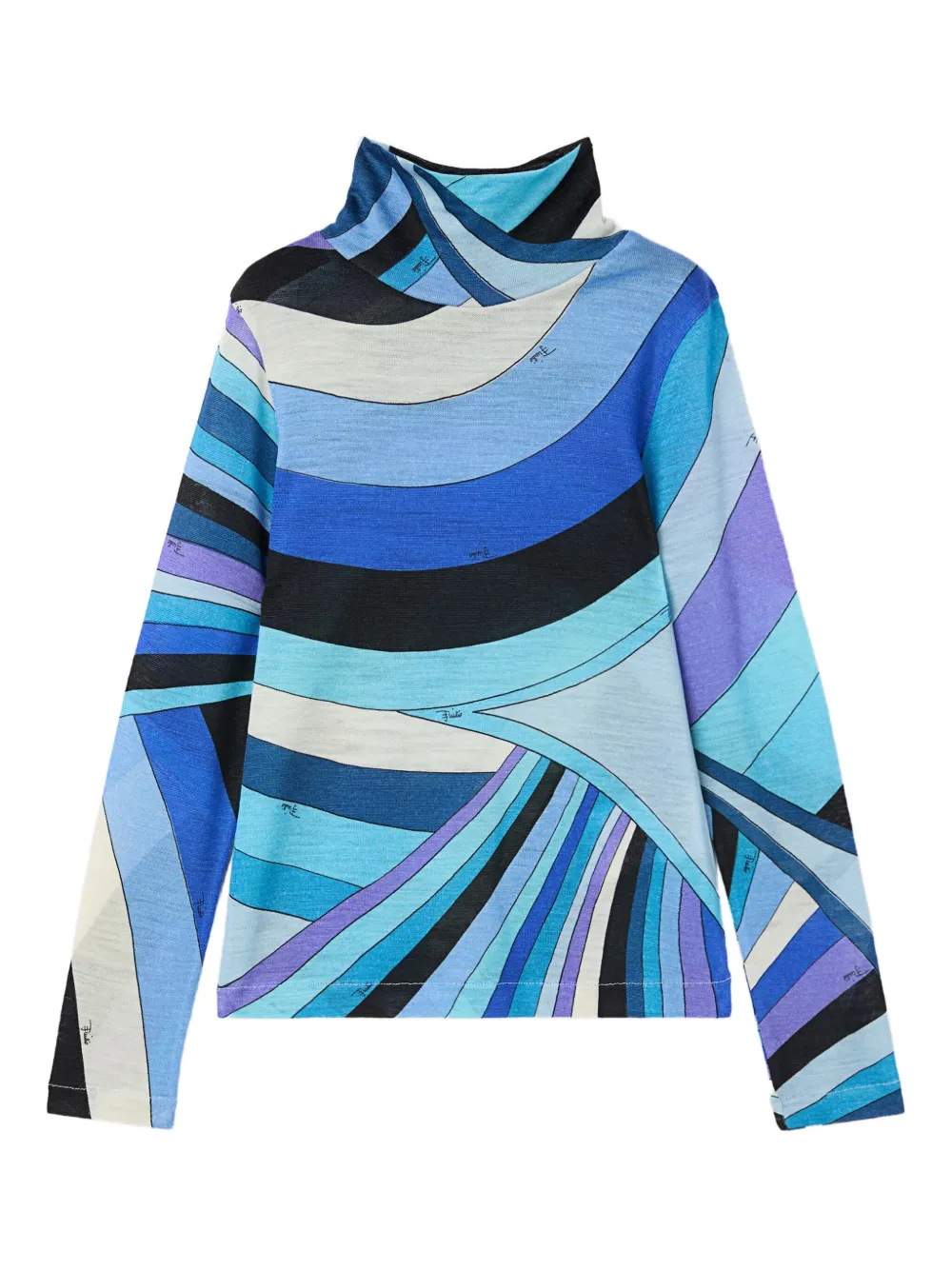 PUCCI Junior haut en tulle à imprimé Iride | bleu | Image 1