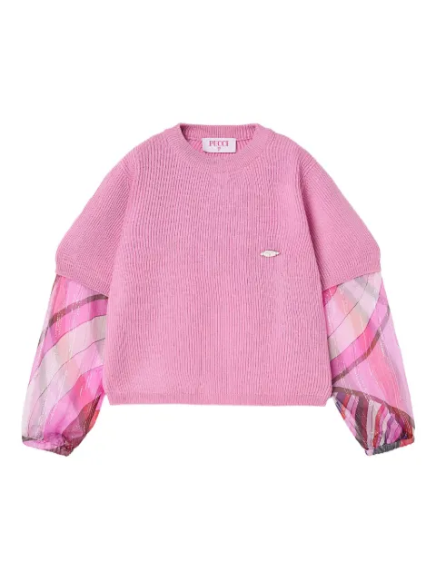 PUCCI Junior layered sweater