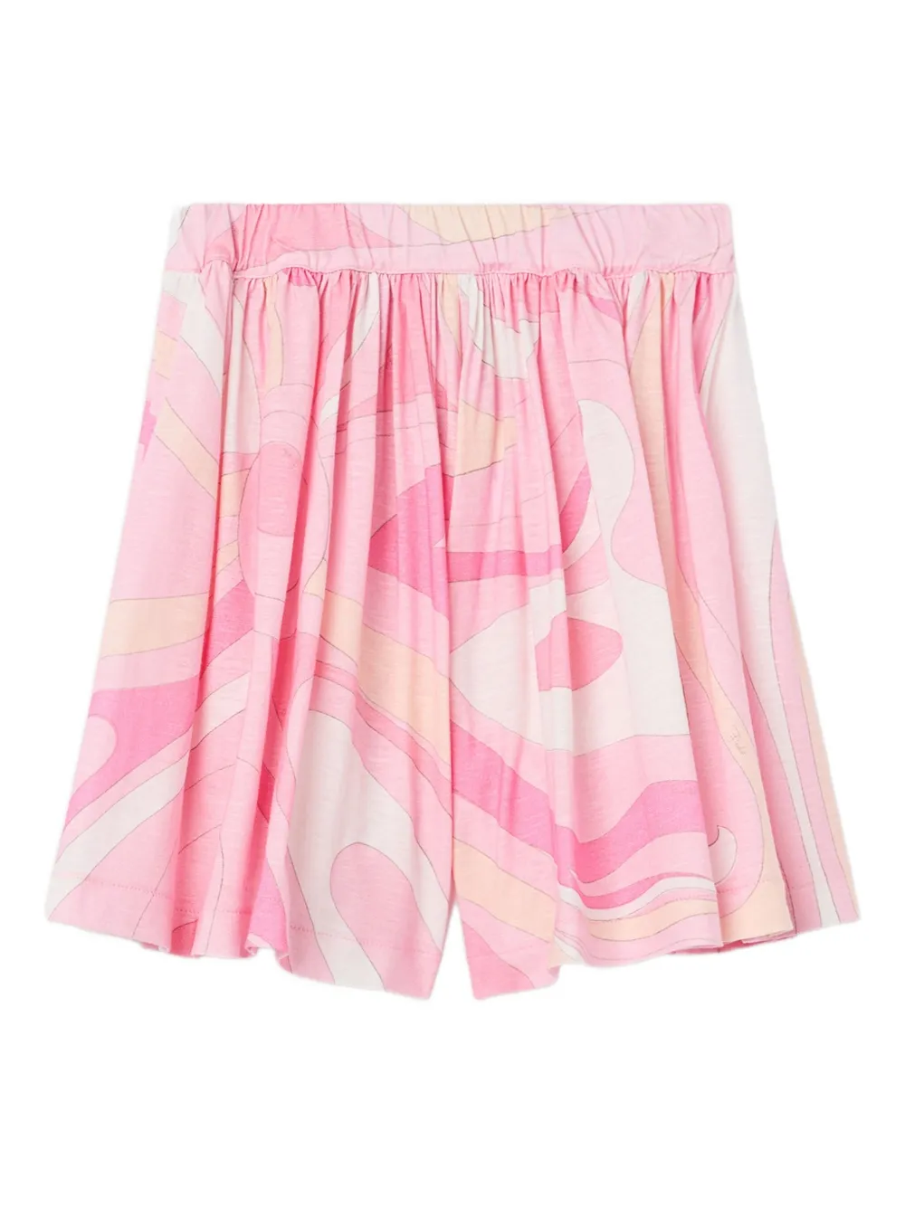 Pucci Junior Marmo-print Skirt In Pink