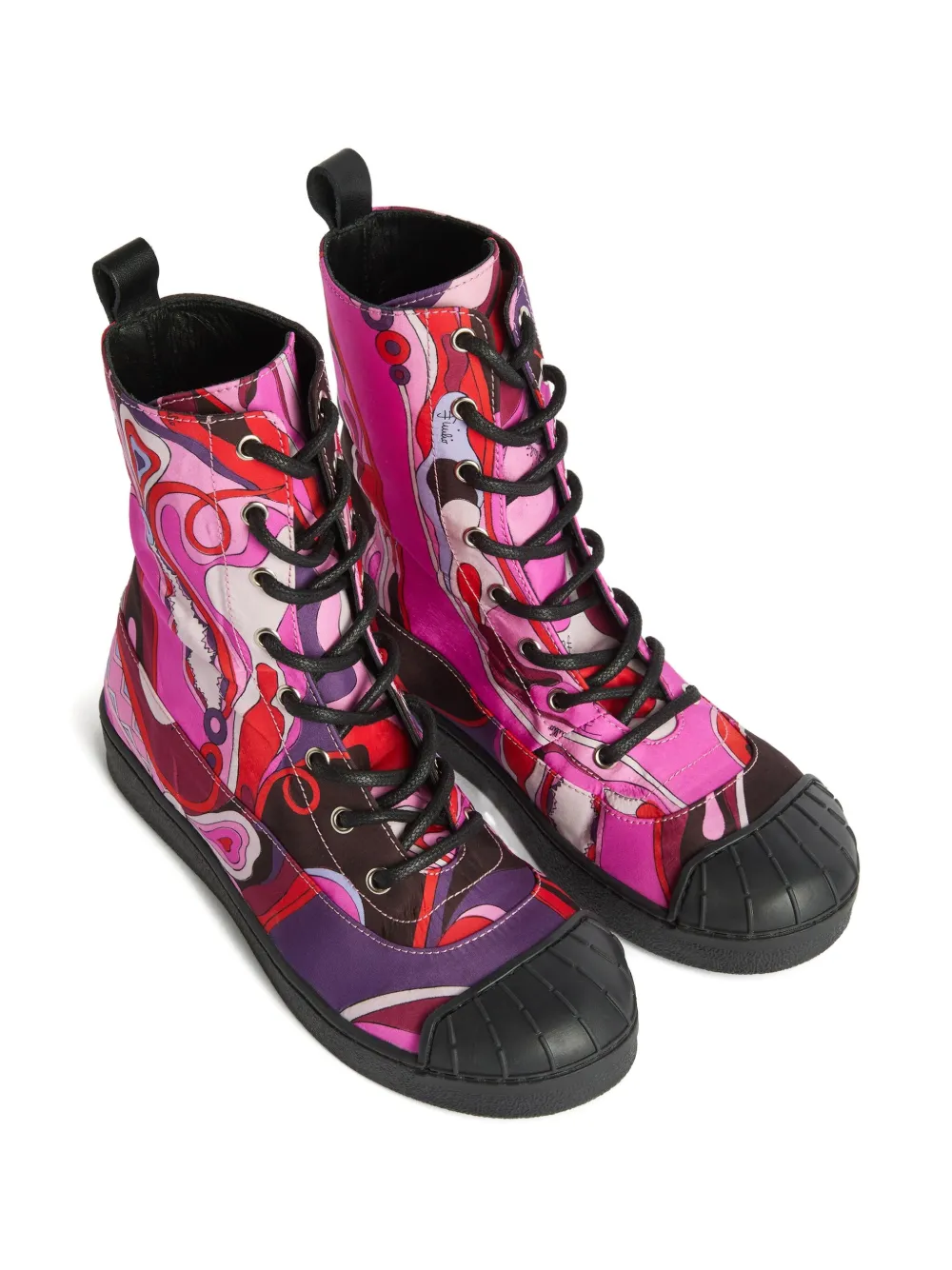 PUCCI Junior orchidee-print ankle boots | Pink | Image 1