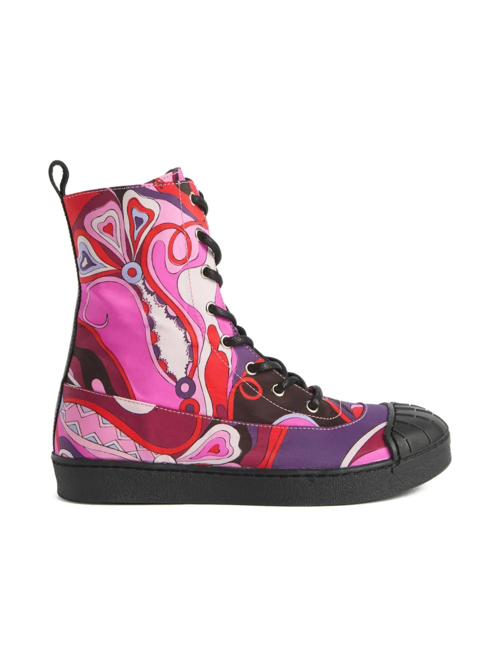 PUCCI Junior orchidee-print ankle boots - Roze