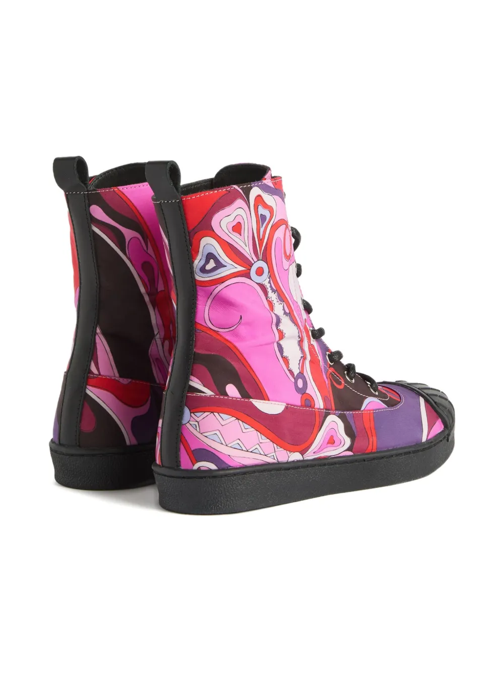 PUCCI Junior Enkellaarzen met orchidee-print Roze