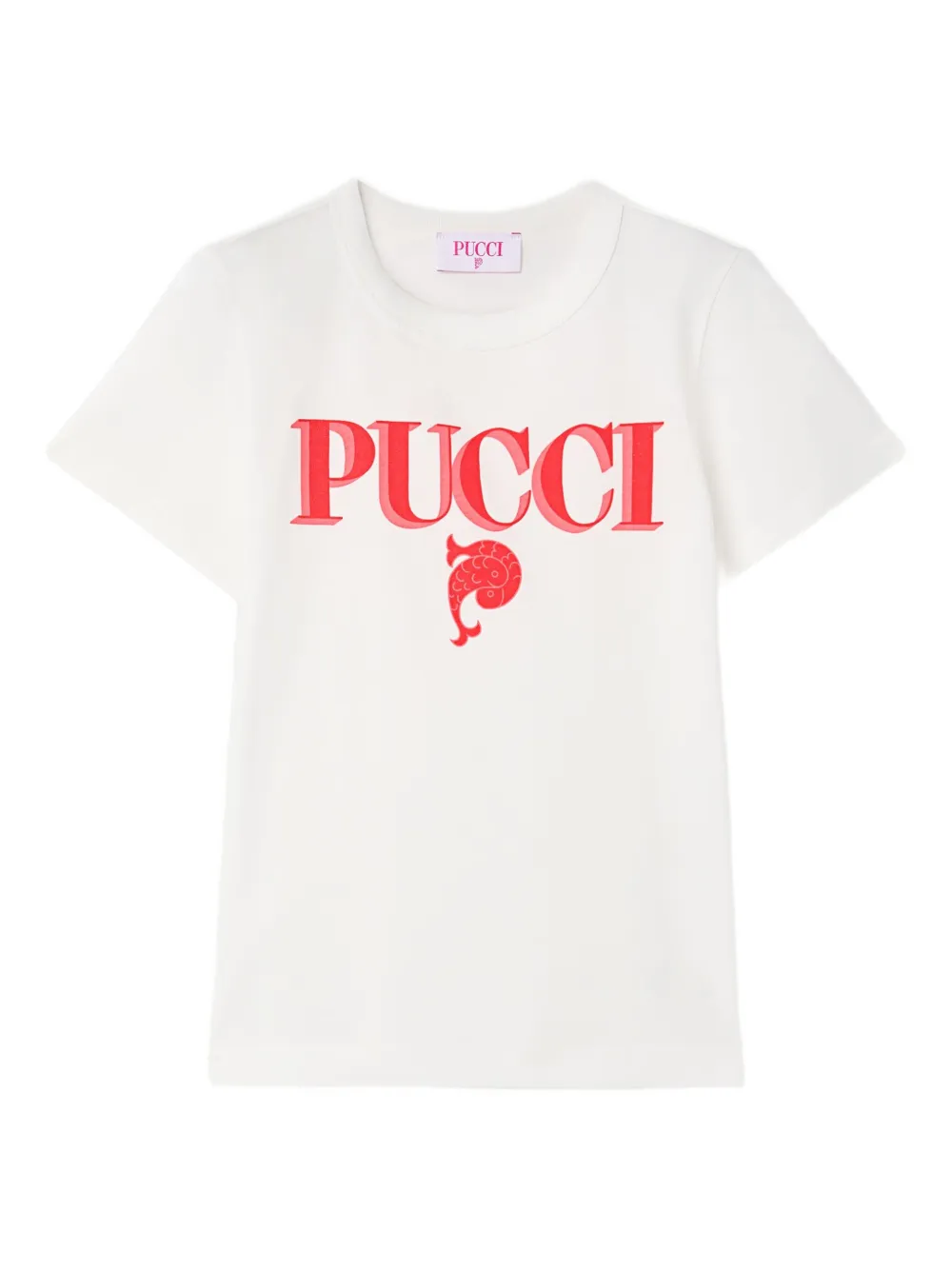 Pucci Junior Logo-print T-shirt In White