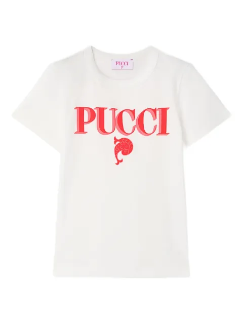 PUCCI Junior logo-print T-shirt