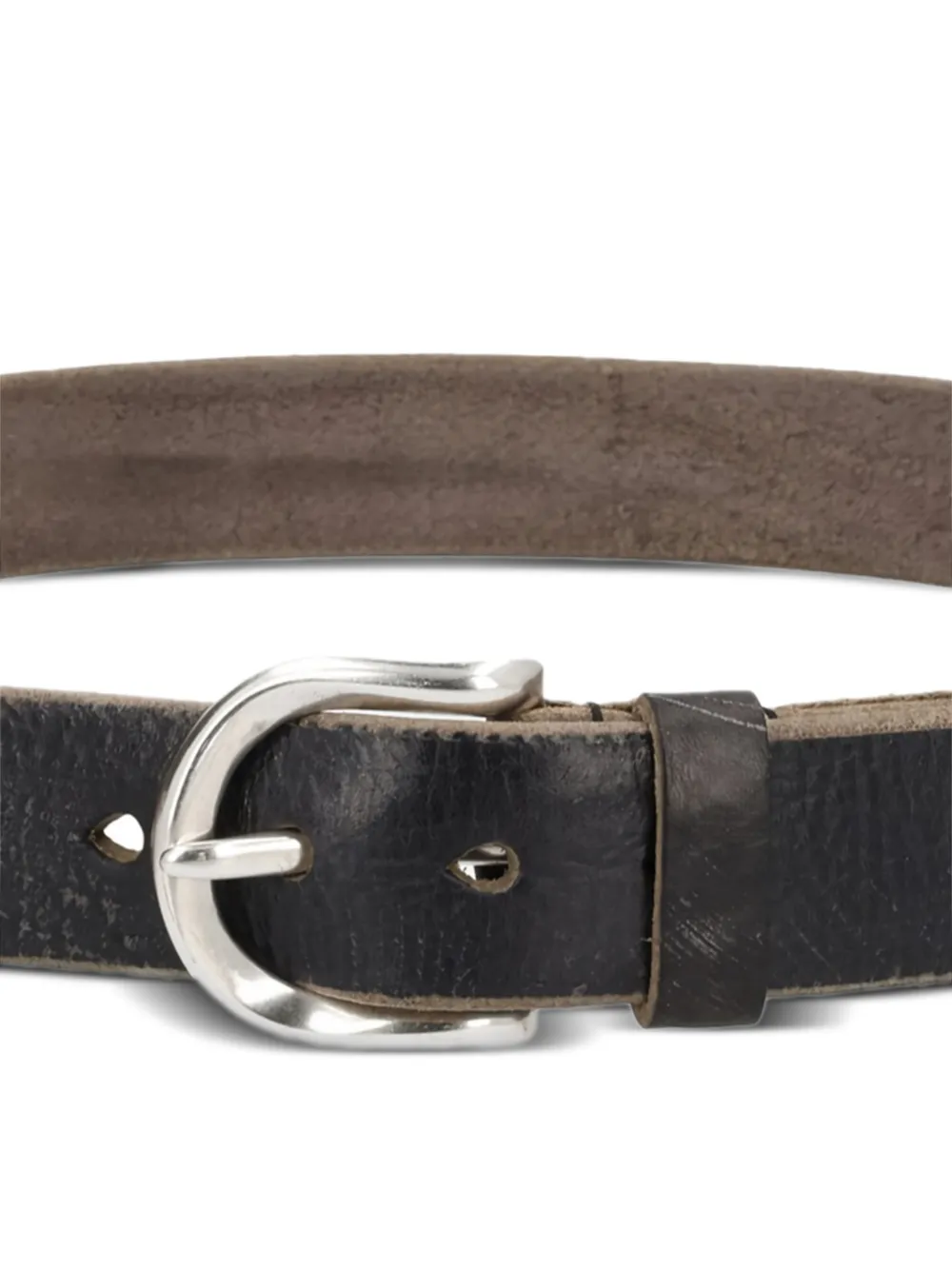 OUR LEGACY leather buckle belt - Zwart