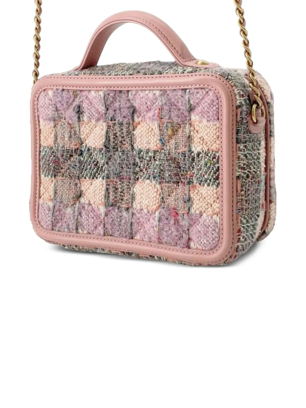 CHANEL Pre-Owned 2019 Small Tweed CC Filigree Vanity Case satchel | Pre-Owned | Image 2