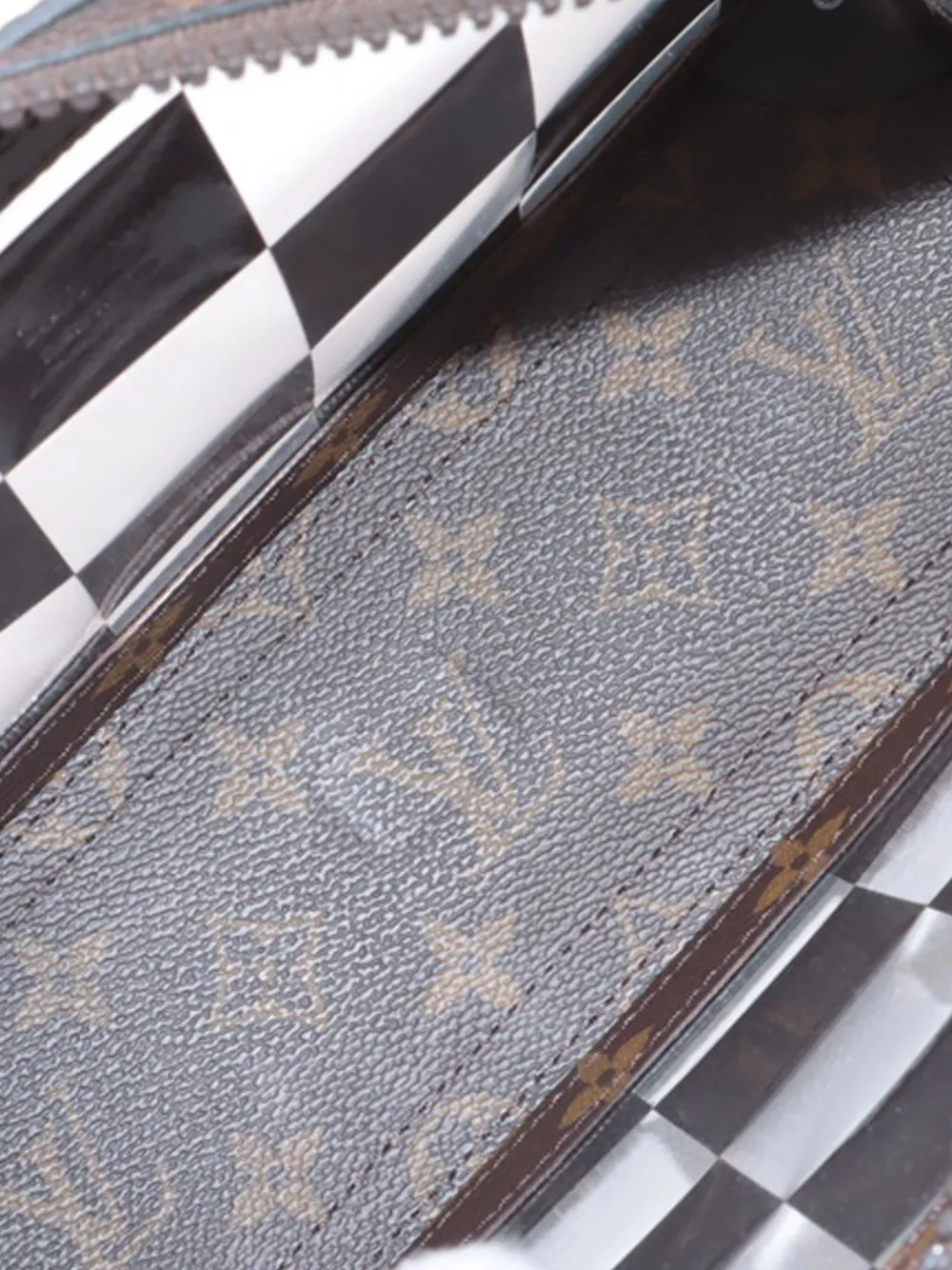 Pre-owned Louis Vuitton 2021-2025 Monogram Chess Soft Trunk Crossbody Bag In Brown