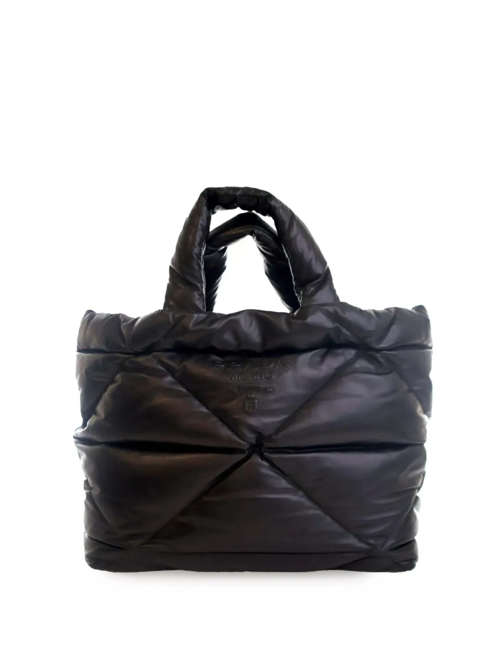 Prada Pre-Owned 2013-2025 Large Quilted Nappa Padded tote bag - ブラック Prada Pre-Owned 2013-2025 Large Quilted Nappa Padded tote bag - ブラック