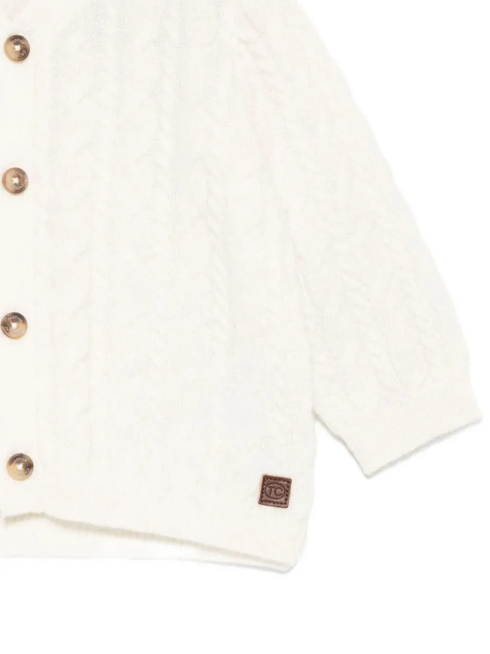 Tartine Et Chocolat Kabelgebreid vest Wit