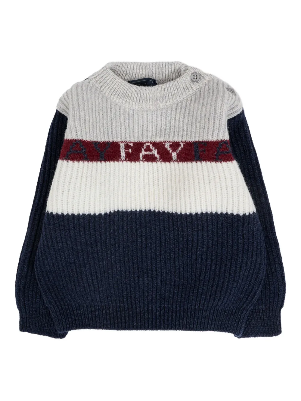 Fay Kids striped crewneck sweater | Blue | Image 1