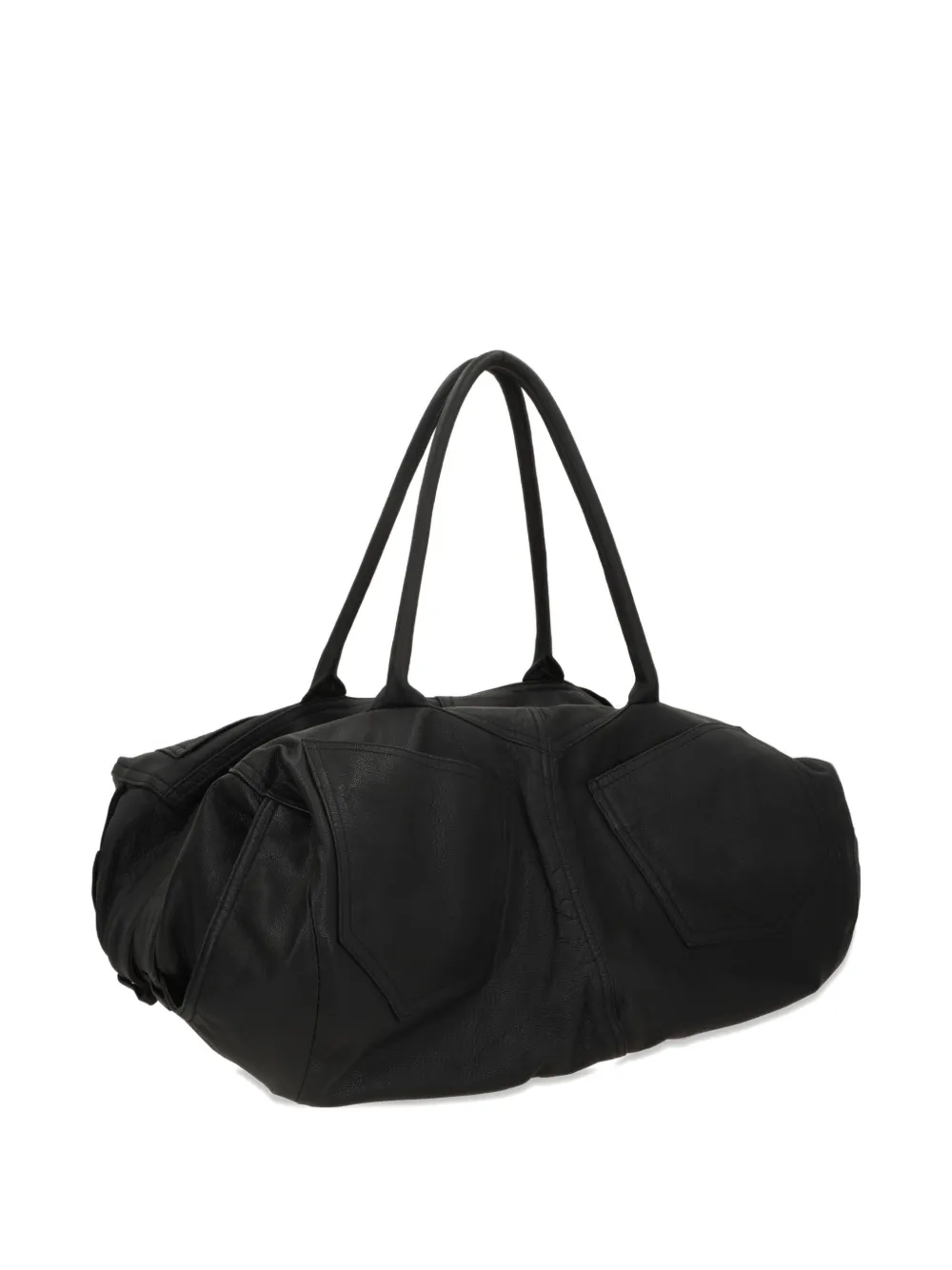 HODAKOVA Leren schoudertas met zak - Zwart