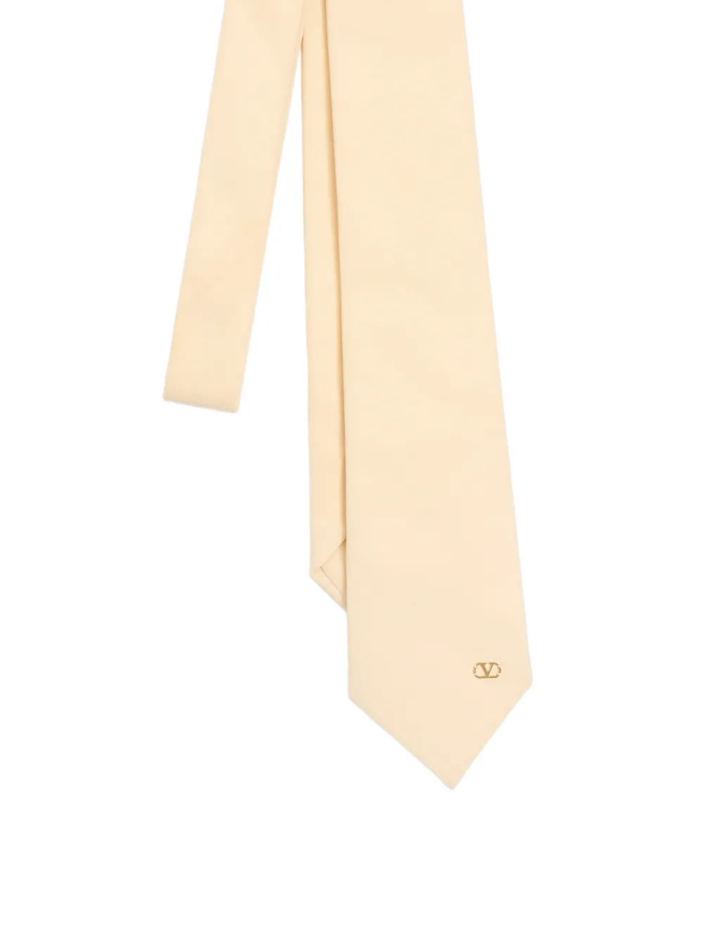 Valentino Garavani Silk Tie with Vlogo Signature Detail in Yellow, view 2
